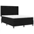 LED Box Spring Krevet s uzglavljem Crna 160 x 200 cm tkanina