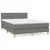 Vidaxl Box spring posteljni z vzmetnico temno siv 140x190 cm blago