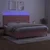 Vidaxl Box spring postelja z vzmetnico LED roza 200x200 cm žamet