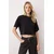 Trendyol Milla ženska majica Twoss24Ts00224, crna-crna