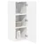 vidaXL Stenska kuhinjska omarica s polico 2 pcs Bela 30 x 31 x 80 cm