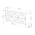 Hanah Home Komoda Dune 183,8x77,4x35cm Antracit