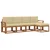Set vanjskih sofa 5 pcs Prirodna i bež Čvrsto drvo akacije