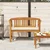 Klupa s ružama s jastukom Krem bijela 114 x 46 x 82,5 cm