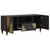 TV ormar s ladicama Crna 105 x 33 x 46 cm Čvrsto drvo manga