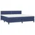 Vidaxl Box spring postelja z vzmetnico moder 200x200 cm blago