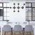 WallXpert metalni zidni ukras 5307, strukturna formula molekula etanola, 75 x 43 cm, crni