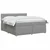 vidaXL Postelja boxspring z vzmetnico Svetlo siva 140 x 190 cm Blago