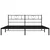 shumee vidaXL Kovinski posteljni okvir z vzglavjem črne barve 183x213 cm