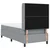 Vidaxl LED Box Spring Postelja Svetlo siva 90 x 190 cm blago