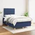 Vidaxl Box spring postelja z vzmetnico modra 120x190 cm blago