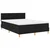 LED Box Spring Krevet s LED trakama Crna 160 x 200 cm tkanina