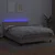 Krevet box spring madrac LED cappuccino 140x190cm umjetna koža