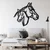 WallXpert metalni zidni ukras 5074, glave kobile i ždrebeta, 45 x 43 cm, crni