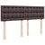 Vidaxl Box spring postelja z vzmetnico temno rjava 160x200 cm blago