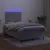 Krevet box spring s madracem LED svjetlosivi 120x190 cm tkanina