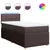vidaXL vidaXL Box spring postelja z vzmetnico temno rjava 80x200 cm blago, (21304786)