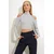 Trend Alacati Stili Ženska bluza dugih rukava ALC-X12644, Belo-crna