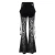 Ženske hlače DEVIL FASHION - Gothic Drawstring Mesh Splice Flared - EPT012