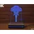 Black Cut 3D Lampa Slon, Toplo bela