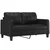 3-dijelni set sofa s jastucima crna od umjetne kože