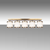 Opviq Way 11640 Visilica, E27, 5x40W, IP20, Zlatna