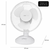 Clatronic VL 3601 WH namizni ventilator 23cm bele barve