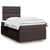 Vidaxl Box spring postelja z vzmetnico temno rjav 120x200 cm blago