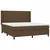 Vidaxl Box spring postelja z vzmetnico temno rjava 160x200 cm blago