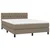 Vidaxl Box spring postelja z vzmetnico taupe 140x190 cm blago