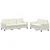 2-dijelni set sofa krem baršunasti
