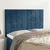 Vidaxl Vzglavje postelje temno modro 144x5x118/128 cm žametno