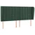 Vidaxl Box spring postelja z vzmetnico LED tem. zelena 180x200cm žamet