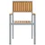 Stolica koja se može slagati 2 pcs Smeđa 56 x 57 x 87 cm