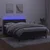 Vidaxl Box spring postelja z vzmetnico LED temno siva 140x200 cm žamet