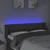 Vidaxl LED posteljno vzglavje temno sivo 147x16x78/88 cm blago
