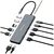 1 to 3 VERBATIM HUB USB-C 2XHDMI DP ETERNET 6XUSB-A JACK 3.5MM ZA IPHONE