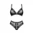 Sexy set 2-delni Marrbel crne boje - S/M