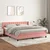 Vidaxl Box spring postelja z vzmetnico roza 160x200 cm žamet