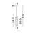 LIESSA LED VISILICA CRNA/STAKLO 7W IP20 3000K
