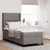 Vidaxl LED Box Spring Postelja z vzglavjem Taupe 100 x 200 cm blago