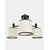 Opviq luster Neptun 3, 3 × E27, crni / krem