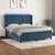 Vidaxl Box spring postelja z vzmetnico LED temno modra 180x200cm žamet
