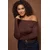 Trendyol Curve Ženska bluza TBBSS24AF00037, Braon