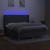 Vidaxl Box spring postelja z vzmetnico LED temno siva 180x200 cm blago