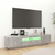 Den TV omarica z LED lučkami betonsko siva 180x35x40 cm
