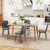 Homestar Set 4 jedilnih stolov 45x54x87 cm siva