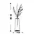 Aberto Design Dekorativna figura Flowerpot - 5, 19x50 cm, 1.5 mm, Crna