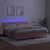 vidaXL Box spring postelja z vzmetnico LED roza 160x200 cm žamet