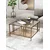 Hanah Home Bakü klub sto 75 × 45 × 75 cm, antik / bronzano staklo